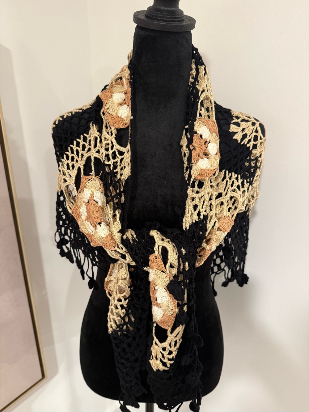 Gorgeous hand Crochet Wrap Scarf